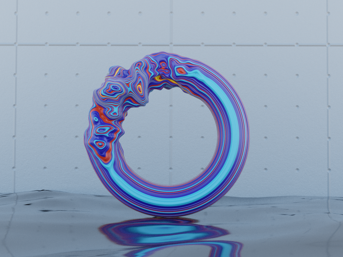 Generative torus, 2021. Digital art made with Blender.