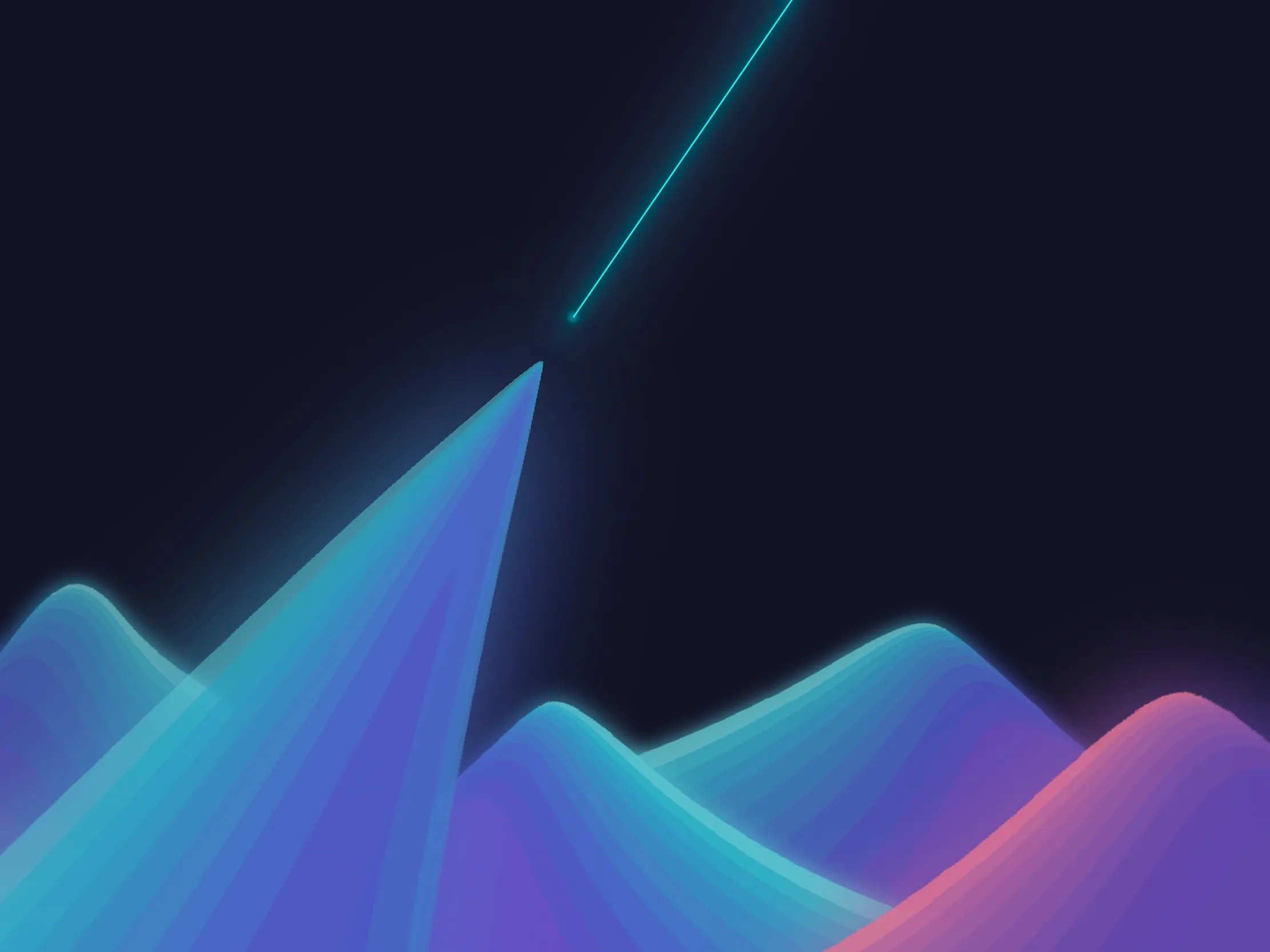 The mountain, 2023. Digital art made with Procreate.