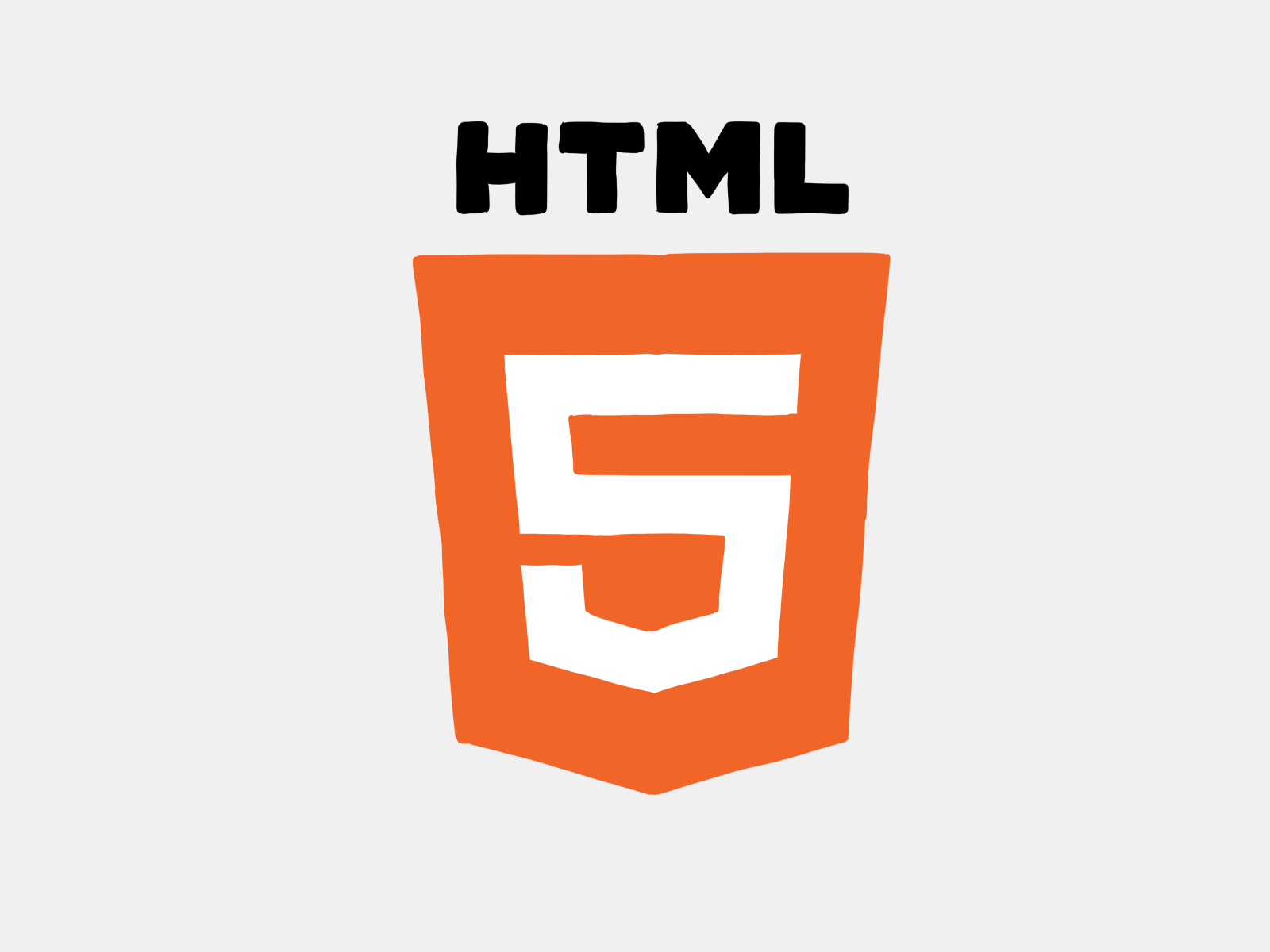 An illustration of the HTML5 logo.