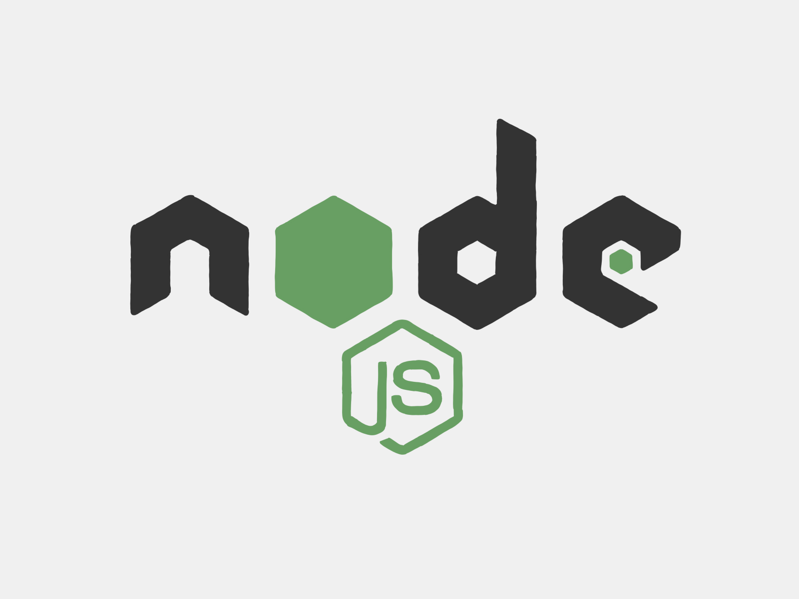 An illustration of the Node.js logo.