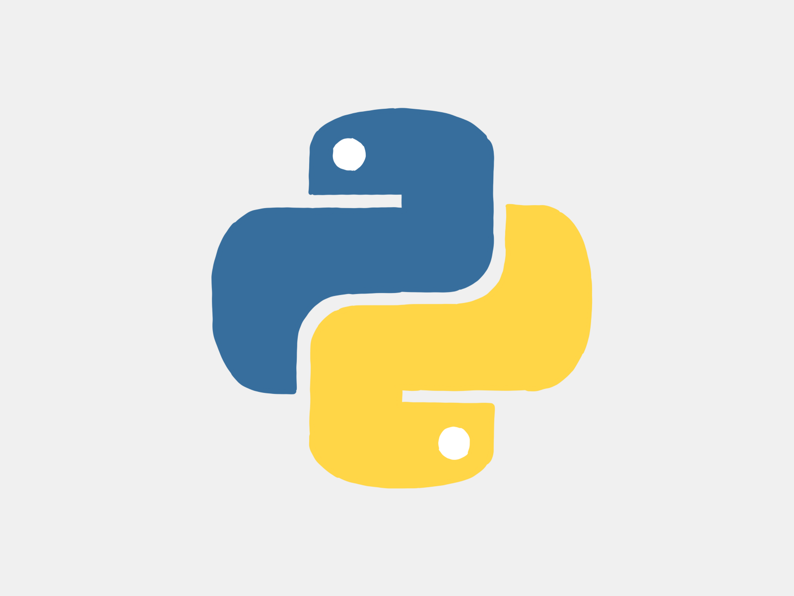 An illustration of the Python logo.