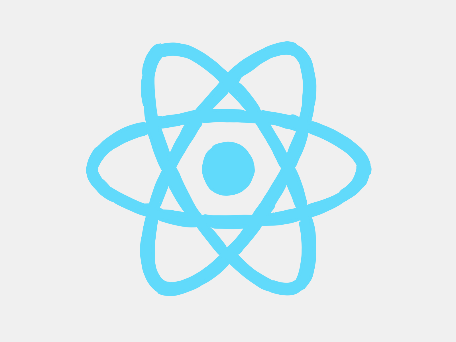 An illustration of the React logo.