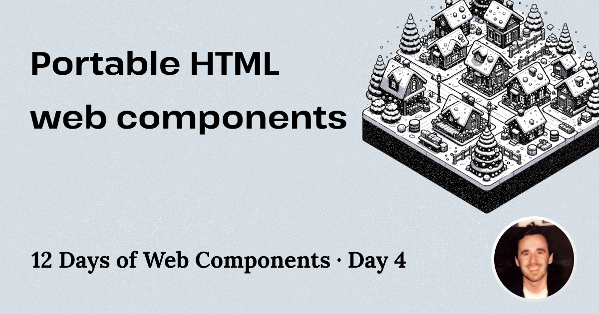 Portable HTML web components